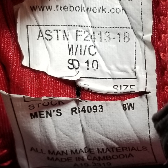 REEBOK MENS STEEL TOE ALL-TERRAIN WORK SHOE SZ-8W - Picture 13 of 13